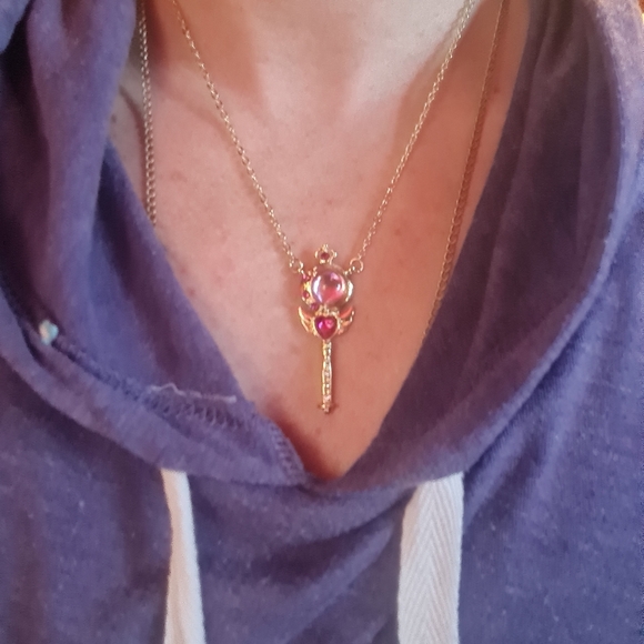 Sailor Moon Cute Moon Rod Cosplay Necklace - Picture 5 of 5
